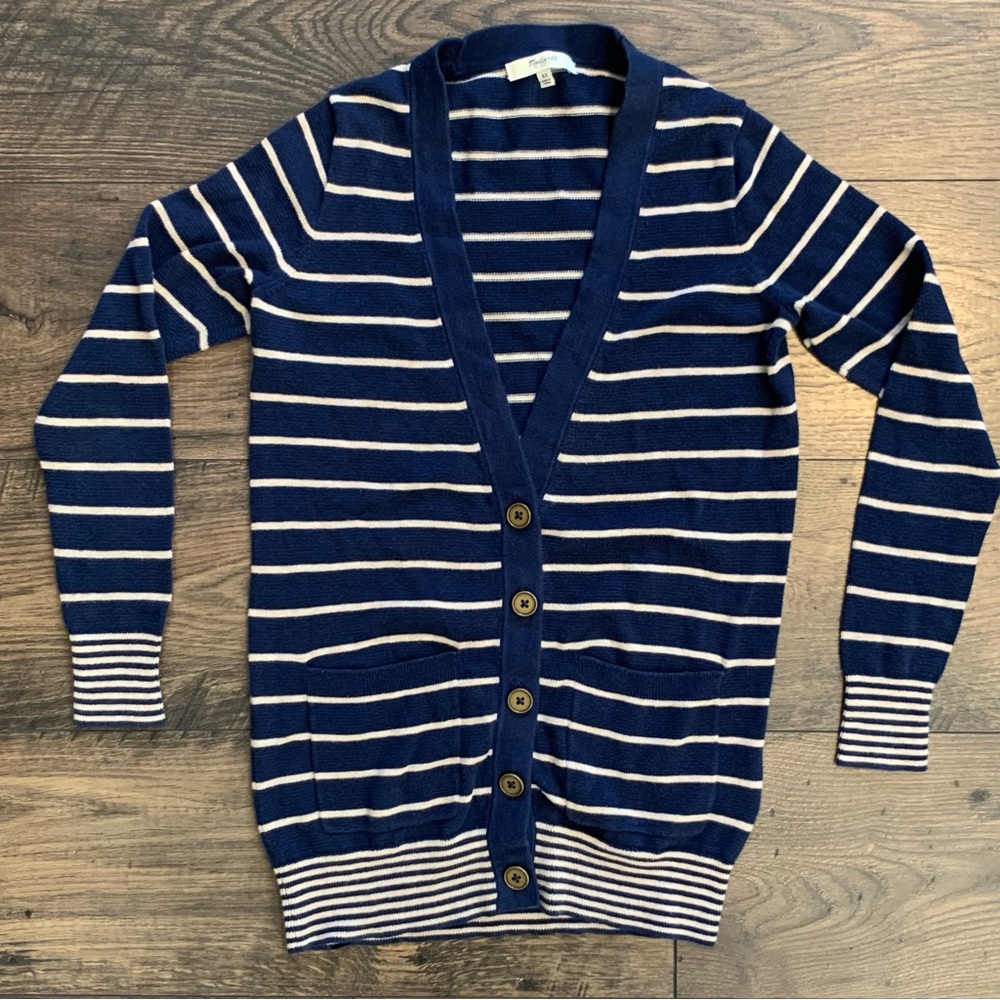 Madewell | Long Sleeve Striped Button Up Cardigan Sz XS